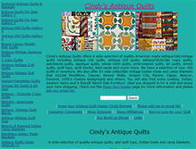 Tablet Screenshot of cindysantiquequilts.com